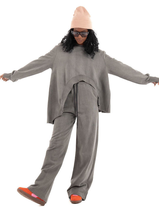 Damen Stoff Hose Grey