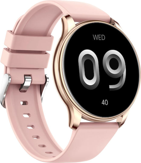 Oppos Smartwatch Idealstore 1.32 Inch Hd Screen Call Text App Notifications Water Resistant Heart Rate Monitor Sleep Menstrual Cycle Tracker Body Temperature Multi-sport Compatible Ios Android Gold