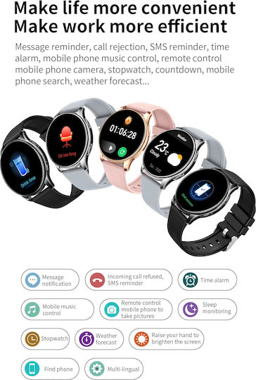 Oppos Smartwatch Idealstore 1.32 Inch Hd Screen Call Text App Notifications Water Resistant Heart Rate Monitor Sleep Menstrual Cycle Tracker Body Temperature Multi-sport Compatible Ios Android Gold