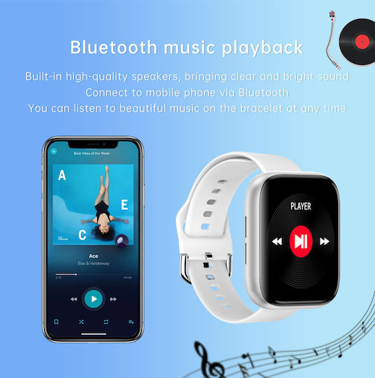 Times Collection Smartwatch Idealstore 1.55 Inch Touch Screen Bluetooth Call Answering Message Social Media Notifications Sleep Monitoring Blood Pressure Multi-sport Android-iOS Black Edition Includes 2 Bands