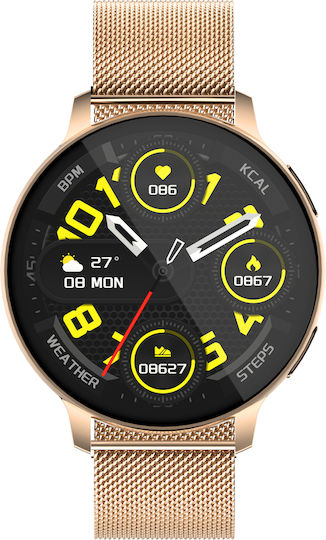 Visionstyle Smartwatch Idealstore Full Touch Screen 1.39 Inch Android Ios Bluetooth Speaker-microphone Calls Messages Music-photo Control Sleep Monitoring Heart Rate Blood Pressure Spo2 Pedometer Fitness Tracker Ip67 Notifications