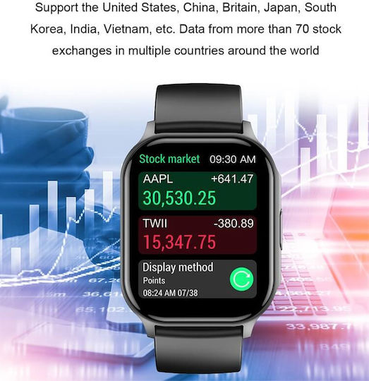 Xiawatch Smartwatch Idealstore Ecran Amoled HD Apelare Bluetooth NFC Asistent Vocal Monitorizare Sănătate Aplicație Piața de Acțiuni Test de Respirație Stres Respingere Apel Mod Multi-sport Silicon Roz