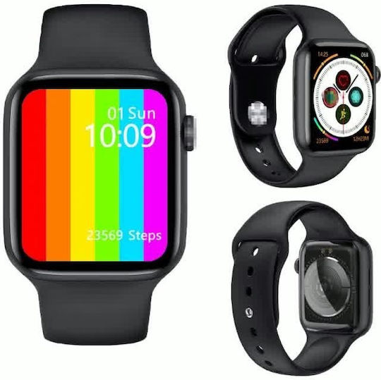 Smartwatch Pro F26 Edition Idealstore Touch Screen 1.75 Inch HD Display Monitors Heart Rate Blood Pressure Distance Sleep Calories Burned IP68 Pedometer Colour Black