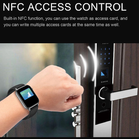 Ceas Inteligent Colecția Star Idealstore Ecran Tactil 1.85 Inch Apel NFC Notificări Mesaje prin Bluetooth Monitorizare Ritm Cardiac Somn Difuzor și Microfon Încorporat IP67 Alarmă Android-iOS Negru Metalic