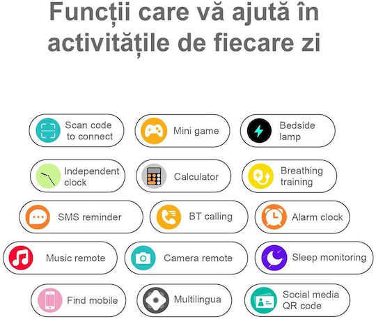 Ceas Inteligent Colecția Star Idealstore Ecran Tactil 1.85 Inch Apel NFC Notificări Mesaje prin Bluetooth Monitorizare Ritm Cardiac Somn Difuzor și Microfon Încorporat IP67 Alarmă Android-iOS Negru Metalic