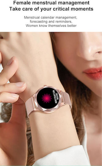 Smartwatch Diamond Dt86 Idealstore Premium Design 1.09 Inch Display Lcd Screen Ip67 Waterproof Compatible Android Ios Bluetooth 5 Health Monitoring Functions Call Text Notifications Pedometer Stopwatch Metal Bracelet