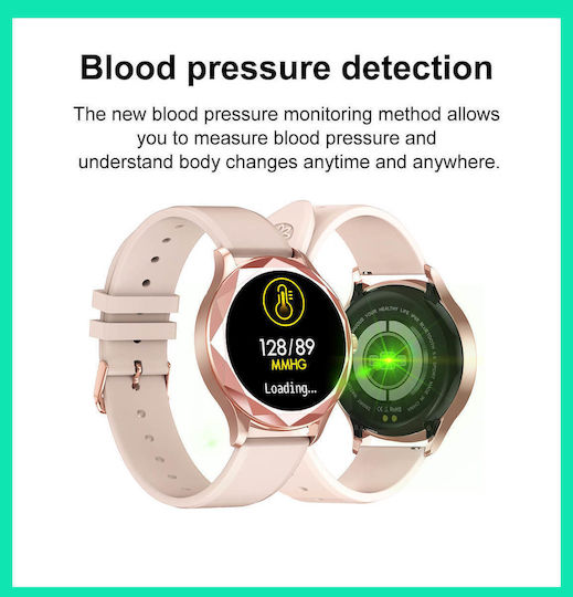 Smartwatch Diamond Dt86 Idealstore Premium Design 1.09 Inch Display Lcd Screen Ip67 Waterproof Compatible Android Ios Bluetooth 5 Health Monitoring Functions Call Text Notifications Pedometer Stopwatch Metal Bracelet