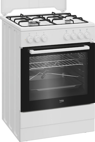Beko Κουζίνα 73lt με Εστίες Υγραερίου Π60εκ. Λευκή