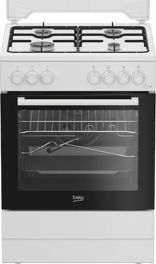 Beko Κουζίνα 73lt με Εστίες Υγραερίου Π60εκ. Λευκή