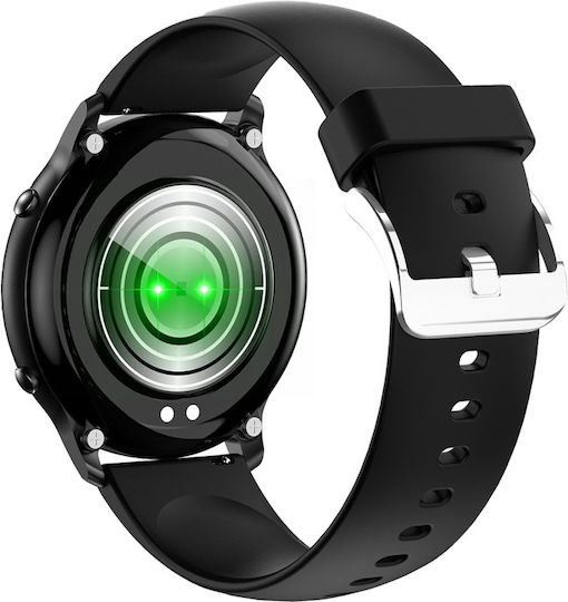 Смартчасовник Lifex Collection Idealstore 1.28-инчов сензорен екран Известия за обаждания Съобщения Социални медии Мониторинг на съня Кръвно налягане Мултиспорт Педометър Ip67 Аларма Android-ios Дълъг живот на батерията Черно издание