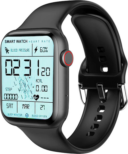 Smartwatch Idealstore I Watch S6 Voll-Touchscreen Gebogenes 2.5D-Display Anruffunktion Eingebauter Lautsprecher Mikrofon Multi-Sport-Funktion Herzfrequenzsensor Schrittzähler Schlafmonitor Farbe Schwarz