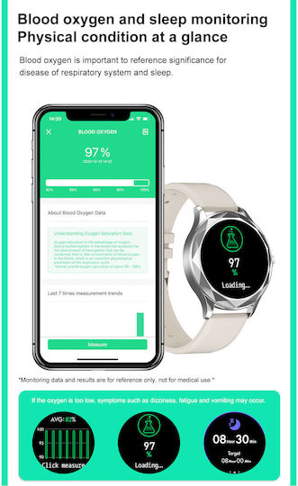 Ceas inteligent Diamond Suprem Collection Idealstore, afișaj de 1,09 inch, notificări apeluri și mesaje, Bluetooth, monitorizare ritm cardiac și somn, multi-sport, rezistent la apă IP67, alarmă, Android-iOS, baterie de lungă durată, ediție silicon auriu