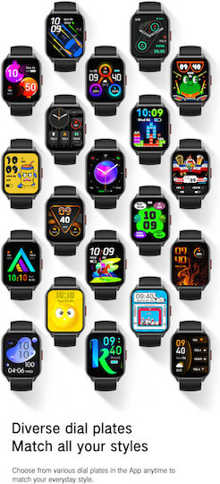Zonstylefit Smartwatch Idealstore 2.01 Touch Screen Android Ios Speaker-microphone Music Control Camera Calls Messages Whatsapp Facebook Weather Fitness Tracker Ip67 Heart Rate Blood Pressure Spo2 Sleep Monitoring Sports