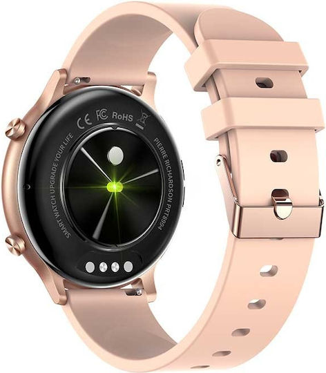Smartwatch Versa Idealstore Bildschirmgröße 1,32 Zoll Wasserfest Bluetooth Herzfrequenzmesser Blutdruck Blutsauerstoff Anrufbenachrichtigungen Multi-Sport Kompatibel mit iOS Android Rosa