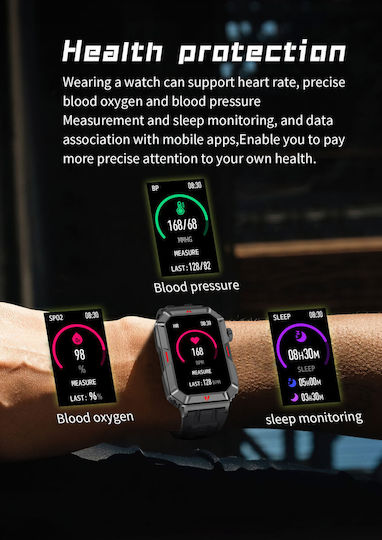 Dynamic Evolution Smartwatch Idealstore 1.57 Inch Color Lcd Screen Heart Rate Monitoring Blood Pressure Multi-sport Weather Fitness Tracker Female Function Life Waterproof Notifications Bluetooth Call Android Ios Music Control