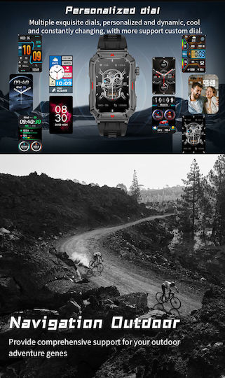 Dynamic Evolution Smartwatch Idealstore 1.57 Inch Color Lcd Screen Heart Rate Monitoring Blood Pressure Multi-sport Weather Fitness Tracker Female Function Life Waterproof Notifications Bluetooth Call Android Ios Music Control