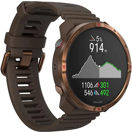 Polar GRIT X2 44mm Waterproof Smartwatch with Heart Rate Monitor (Brown)