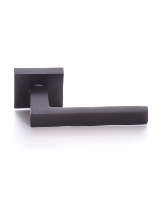 CasaDino Lever Middle Door with Rosette 106 Pair Black