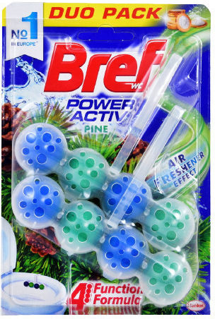 Bref Power Active Block Λεκάνης με Άρωμα Pine 2x50gr