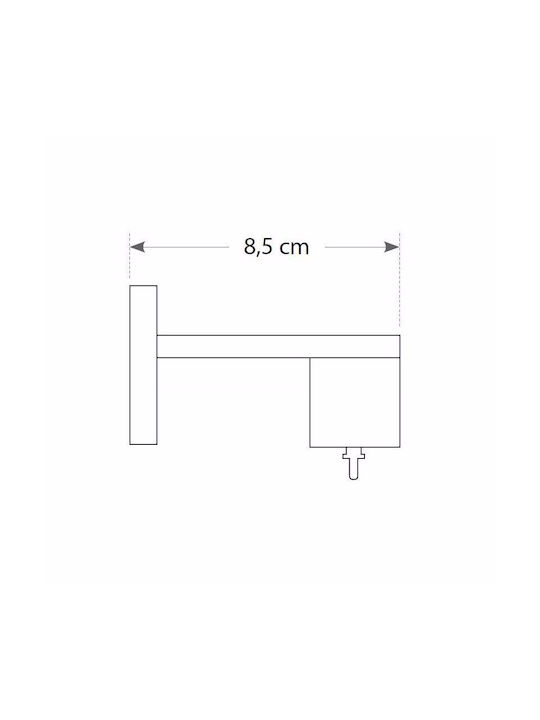 One-Way Aluminum Curtain Track Black 240cm A301004