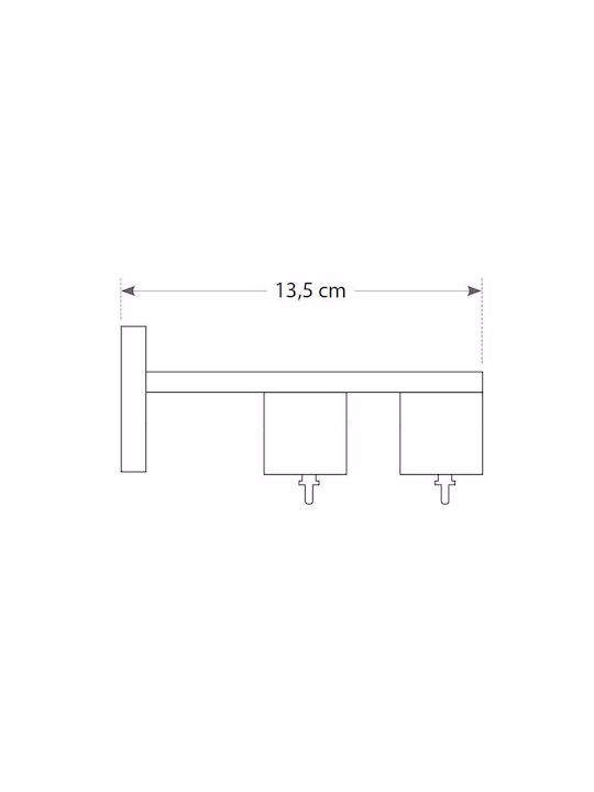 Two-Way Metallic Curtain Track Silver 200cm A301002