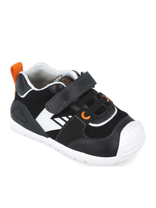 Kinder Sneakers Anatomisch mit Klettverschluss Schwarz