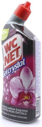 Wc Net Crystal Gel Καθαρισμού Λεκάνης με Άρωμα Pink Flowers 750ml