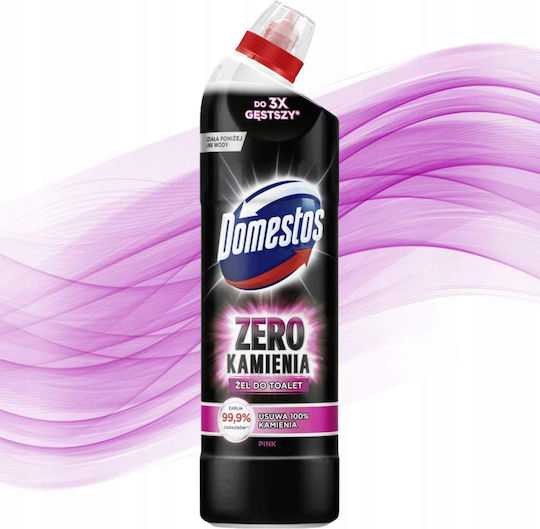 Domestos Zero Limescale WC Cleaner Παχύρρευστο Υγρό Καθαριστικό Λεκάνης με Άρωμα Pink 750ml