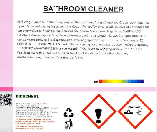 Nicochem Professional Thick Liquid Cleaner Bathroom 10lt