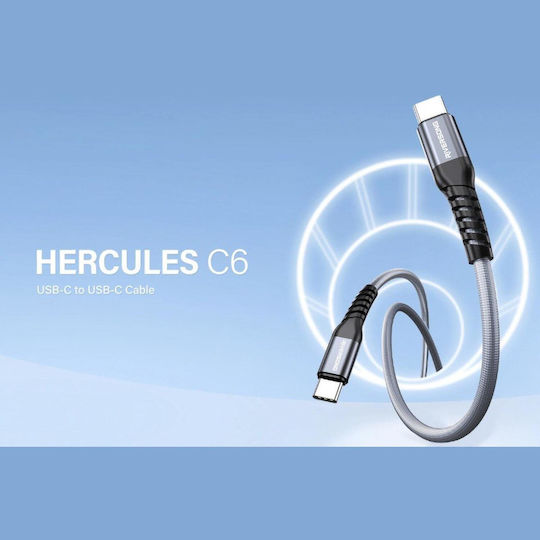Riversong USB 2.0 Cable USB-C male - USB-C 100W Γκρι 1.2m CT50