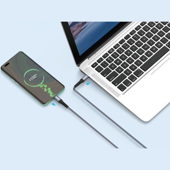 Riversong USB 2.0 Cable USB-C male - USB-C 100W Γκρι 1.2m CT50