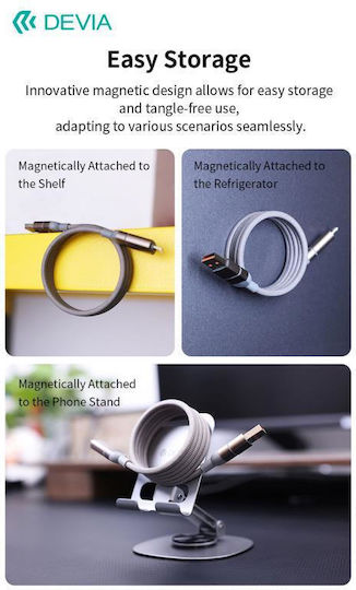 Devia Μαγνητικό USB-C to Lightning Cable 60W 1.5m