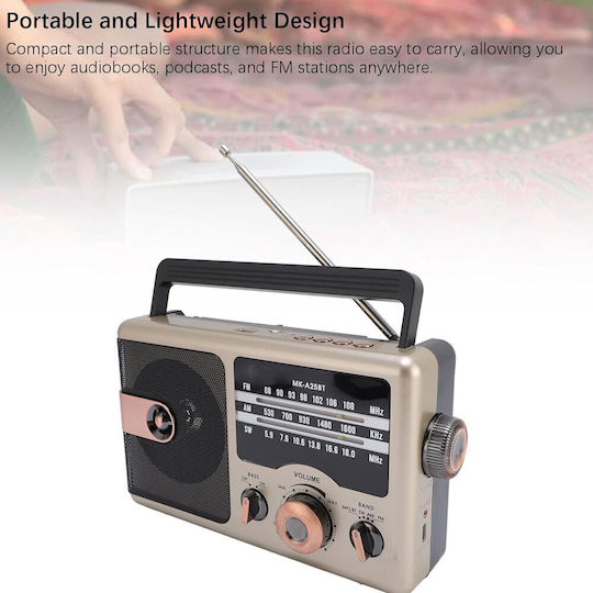 Cmik MK-A25BT Portable Radio Battery with Bluetooth Gold