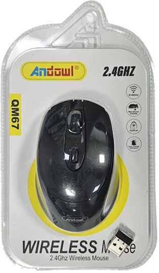 Andowl QM67 Безжична Мини Мишка Черна