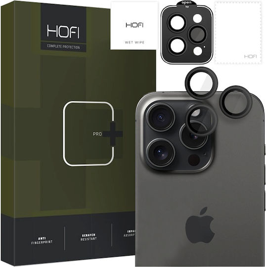 Hofi Camring Pro+ Camera Protection Tempered Glass Black for the iPhone 15 Pro / 15 Pro Max