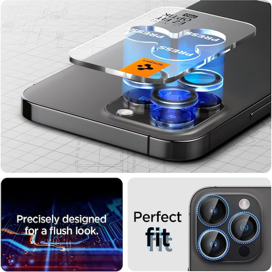 Spigen Optik Pro EZ Fit Camera Protection Tempered Glass Zero One for the iPhone 14 Pro / 14 Pro Max