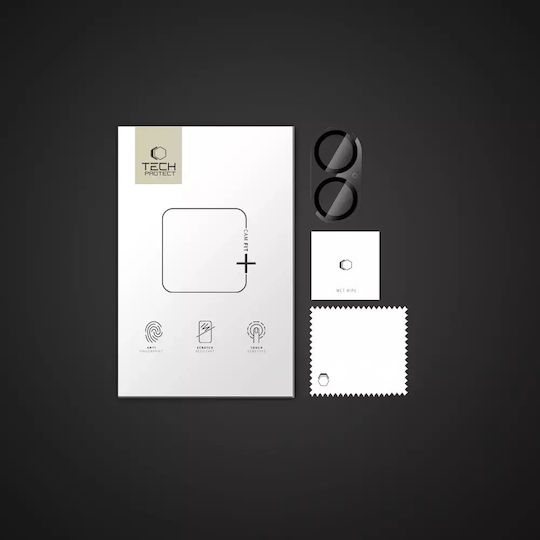 Tech-Protect Fit+ Kameraschutz Gehärtetes Glas Transparent für das iPhone 16, iPhone 16 Plus