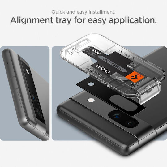 Spigen Glas.tR EZFit Optik Lens Camera Protection Tempered Glass Black for the Google Pixel 7A
