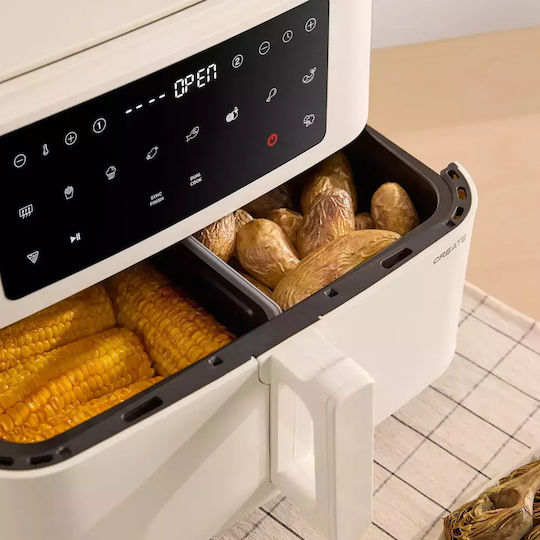 Create Air Fryer με Διπλό Αποσπώμενο Κάδο 10lt Μπεζ