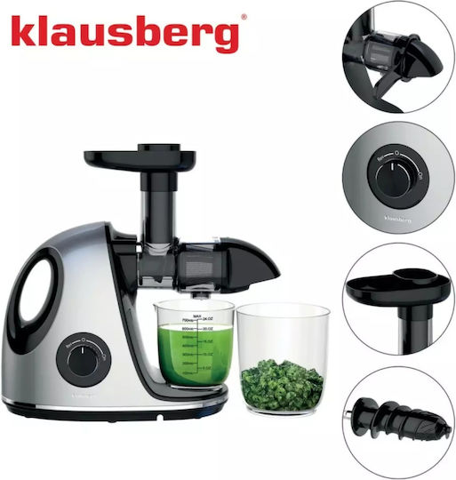 Klausberg Αποχυμωτής Αργής Σύνθλιψης 150W Ασημί