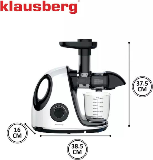 Klausberg KB7864 Storcător de fructe Presare lentă 150W Alb