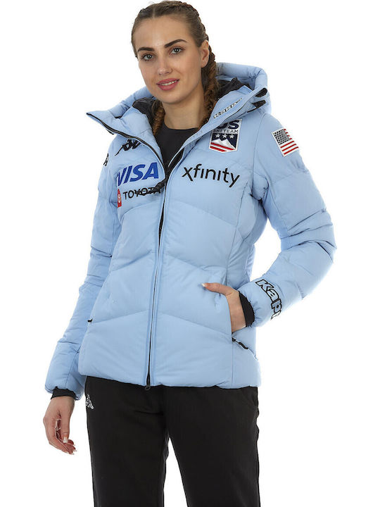 Kappa 165649-0012 Γυναικείο Μπουφάν για Σκι & Snowboard Μπλε