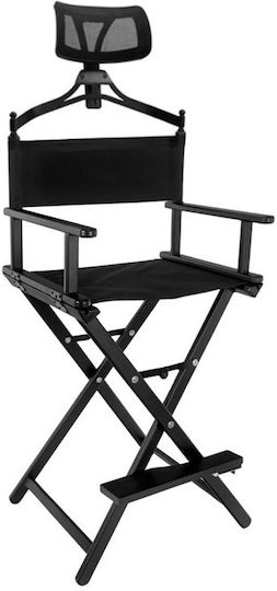 Salon Tech Chair for Makeup with Adjustable Height Black