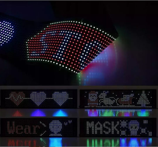 Flexible RGB LED Car Sign Bluetooth Animated Images Text via App 16x96mp