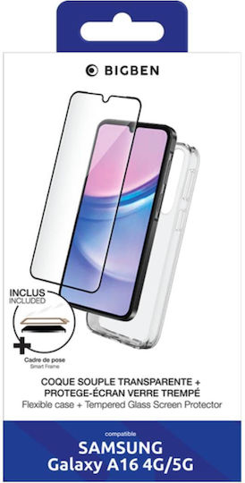 Bigben 2-in-1 Zubehörpaket Samsung Galaxy A16 4G/5G Flexibles Smartframe Transparent