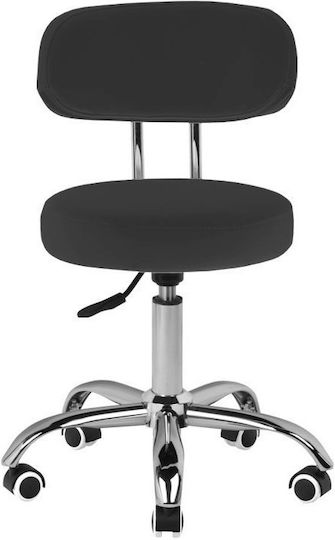 Salon Tech Wheeled Stool Black