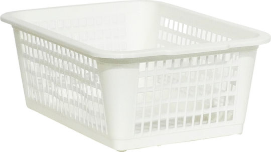 Viomes Καλάθι Αποθήκευσης Πλαστικό Λευκό 25x33.5x14cm