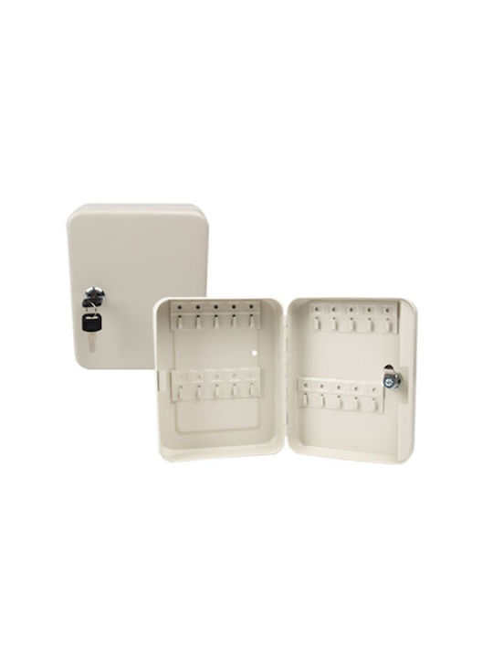 Krausmann Wall Key Holder Metallic 60 positions with Lock 24x7.5x30cm