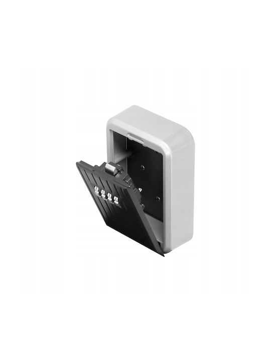 Orno Wall-Mounted Combination Key Holder Metallic With Combination Dial 10 Hooks 12.5x9.5x9.5cm
