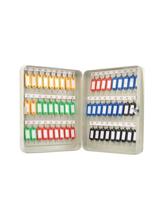 Wall Key Holder Metallic TS0050 45 positions with Lock 24x8x30cm